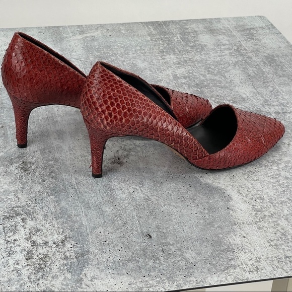 Rebecca Minkoff Paprika Python Brie D’Orsay Pumps - Picture 10 of 13